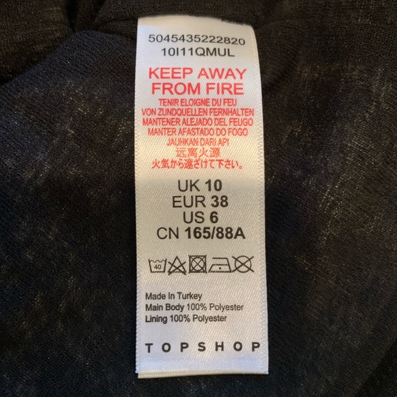 Topshop Blaze Burning Print Midi Dress with Slit - Picture 9 of 9